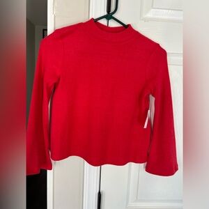 Old Navy Bright Red Ribbed Knit Top